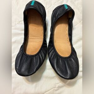 Tieks Black Leather Flats